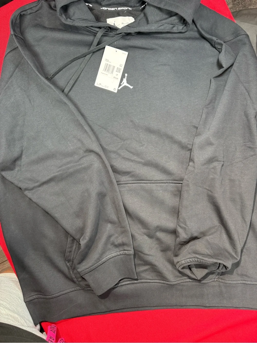 Jordan Men's Black Hoodie with White Jumpman Logo
